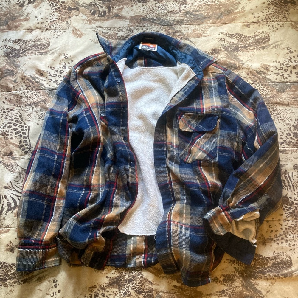 Blue Plaid Shirt X Athletic Sweater